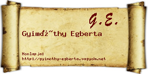 Gyimóthy Egberta névjegykártya